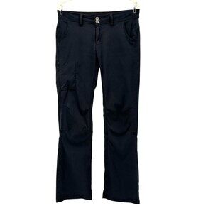 Prana Womens 8 Pants Nylon Gray Roll Tab Bootcut Hiking Outdoor Yoga